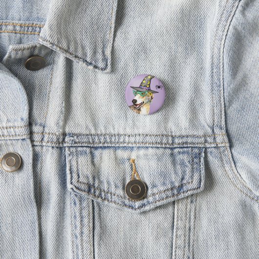 Greyhound Witch Ronde Button 3,2 Cm (In situ)