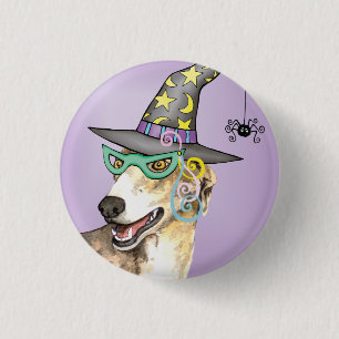 Greyhound Witch Ronde Button 3,2 Cm