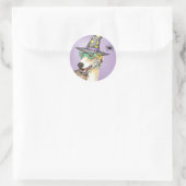 Greyhound Witch Ronde Sticker (Tas)