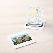 Greyhound with bunnies kartonnen onderzetters (Insitu)