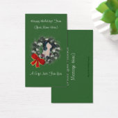 Greyhound Wreate Kerstfeestdag Gift Kaart Label (Bureau)