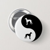 Greyhound Yin Yang Ronde Button 5,7 Cm (Voorkant /achterkant)