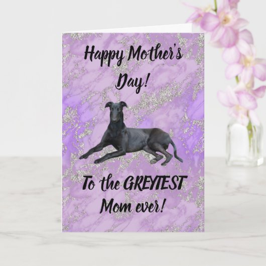 Greyhound Zalige Moederdag  Kaart (Orchidee)