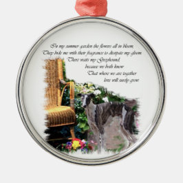 Greyhound Zomer Tuin Metalen Ornament