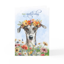 Greyhoundhond Moederdag Wilde Bloemen