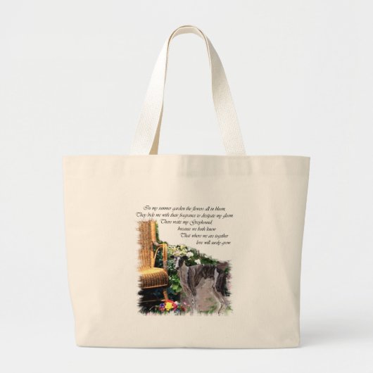 Greyhoundliefhebbers kunstcadeaus grote tote bag (Voorkant)