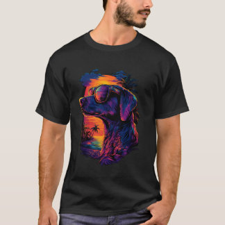 Greyhoundliefhebbers Zonsondergang Retro Greyhound T-shirt