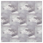 Greyhoundprofiel Dog Art Fabric Stof (Close Up)