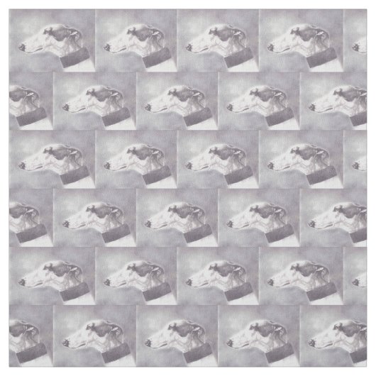 Greyhoundprofiel Dog Art Fabric Stof (Swatch)