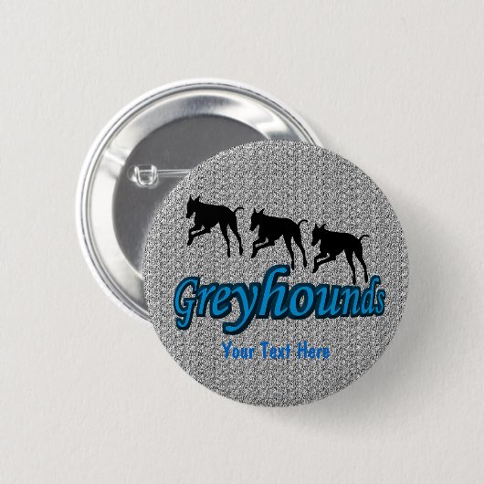 Greyhounds Dog Button (Voorkant /achterkant)