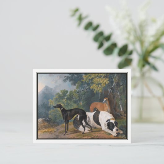 Greyhounds en Mastiff van Sawory Gilpin Briefkaart (Staand voorkant)