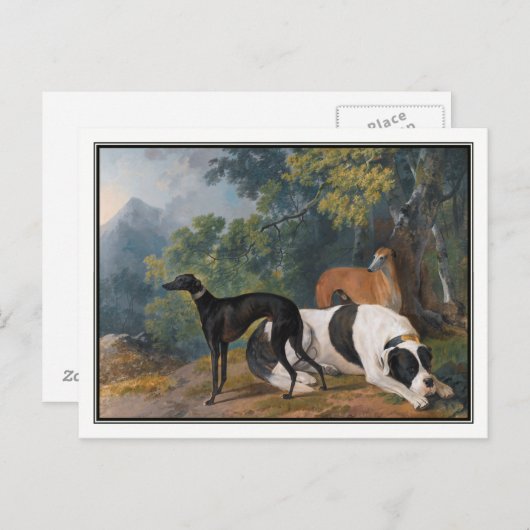 Greyhounds en Mastiff van Sawory Gilpin Briefkaart (Voorkant / Achterkant)