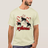 Greyhounds en rode harten t-shirt (Voorkant)