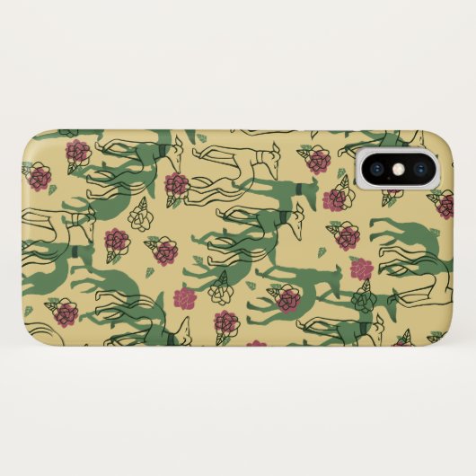 Greyhounds en Rozen Greyhound Roos Pattern Spring Case-Mate iPhone Case (Achterkant (horizontaal))