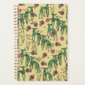 Greyhounds en Rozen Greyhound Roos Pattern Spring Planner (Voorkant)