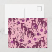 Greyhounds Garden Artwork Greyhound Rozen Briefkaart (Voorkant / Achterkant)