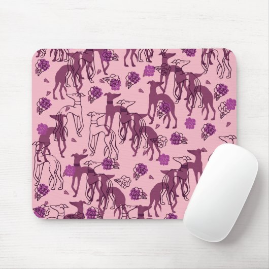 Greyhounds Garden Artwork Greyhound Rozen Muismat (Met muis)