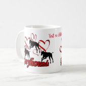 Greyhounds Gepersonaliseerd Hondenliefhebber Koffiemok (Voorkant links)