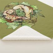 Greyhounds Heart Fawn Brindle Greyhound Sherpa Deken (3/4)