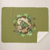 Greyhounds Heart Fawn Brindle Greyhound Sherpa Deken (Voorkant (horizontaal))