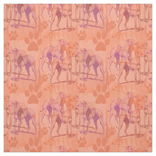 Greyhounds in mist stof (Swatch)