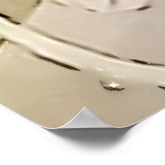 “Greyhounds in Winter” van Marjorie Miller Poster (Hoek)