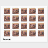 Greyhounds rennen op pad vierkante sticker (Vel)