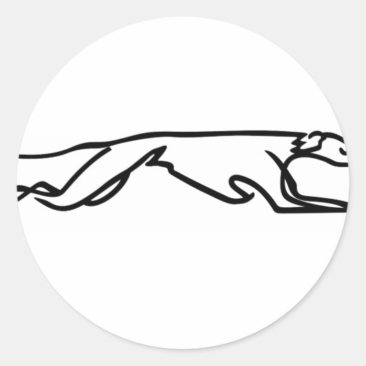 Greyhounds Ronde Sticker (Voorkant)