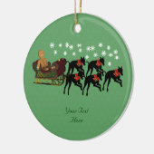 Greyhounds Sleigh Cute Holiday Ornament (Links)