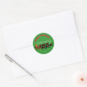 Greyhounds Sleigh Kerstfeestdag Ronde Sticker (Envelop)