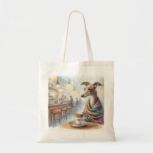Greyhound's Tea Time canvas tas (Voorkant)