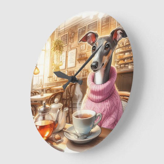 Greyhound's Tea Time Wandklok (Hoek)