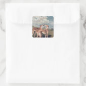 Greyhounds Vierkante Sticker (Tas)