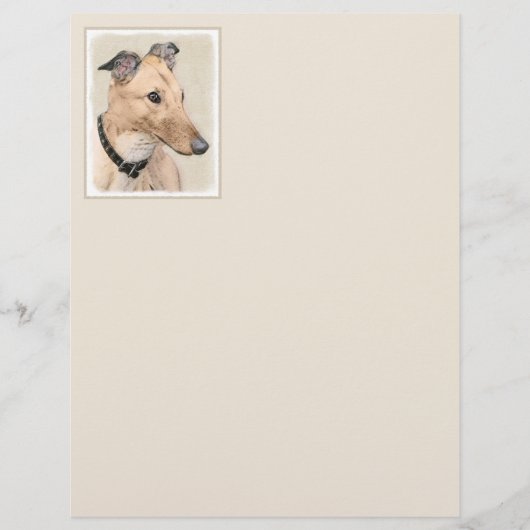 Greyhoundschildering - Cute Original Dog Art (Voorkant)