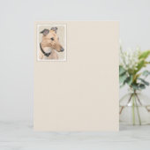 Greyhoundschildering - Cute Original Dog Art (Staand voorkant)
