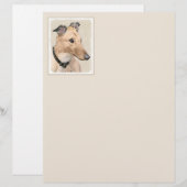 Greyhoundschildering - Cute Original Dog Art (Voorkant / Achterkant)