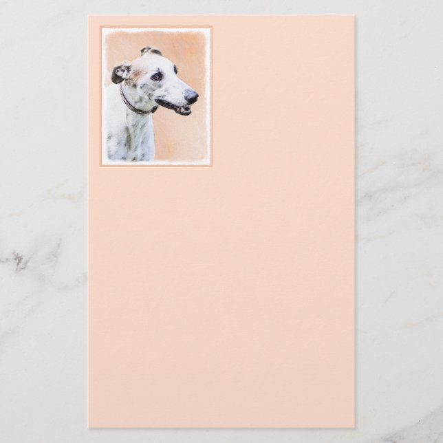 Greyhoundschildering - Cute Original Dog Art (Voorkant)