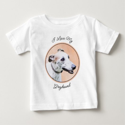Greyhoundschildering - Cute Original Dog Art (Voorkant)
