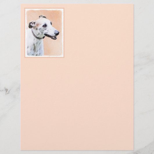 Greyhoundschildering - Cute Original Dog Art (Voorkant)