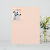 Greyhoundschildering - Cute Original Dog Art (Staand voorkant)