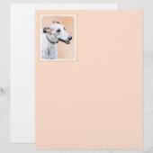 Greyhoundschildering - Cute Original Dog Art (Voorkant / Achterkant)
