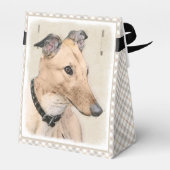 Greyhoundschildering - Cute Original Dog Art Bedankdoosjes (Achterkant)