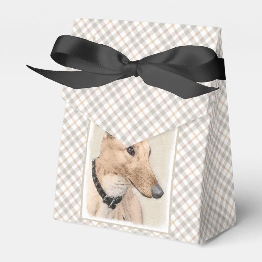 Greyhoundschildering - Cute Original Dog Art Bedankdoosjes (Voorkant Zijde)