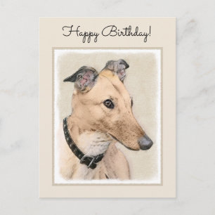 Greyhoundschildering - Cute Original Dog Art Briefkaart