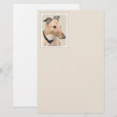 Greyhoundschildering - Cute Original Dog Art Briefpapier (Voorkant / Achterkant)