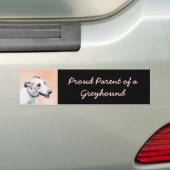Greyhoundschildering - Cute Original Dog Art Bumpersticker (Op auto)