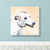 Greyhoundschildering - Cute Original Dog Art Canvas Afdruk (Insitu (Houten vloer))