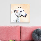Greyhoundschildering - Cute Original Dog Art Canvas Afdruk (Insitu (Woonkamer))