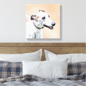 Greyhoundschildering - Cute Original Dog Art Canvas Afdruk (Insitu (Slaapkamer))