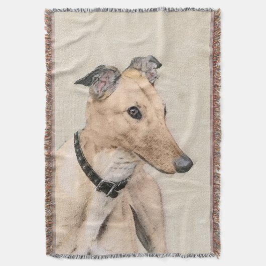 Greyhoundschildering - Cute Original Dog Art Deken (Voorkant Verticaal)